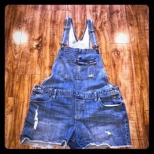 🍒Overall Jean shorts